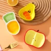 Creative fruit dipping saucers, household ceramic snack saucers, hot pot condiment saucers, vegetable saucers, cute differently styled and flavored saucers Specification image